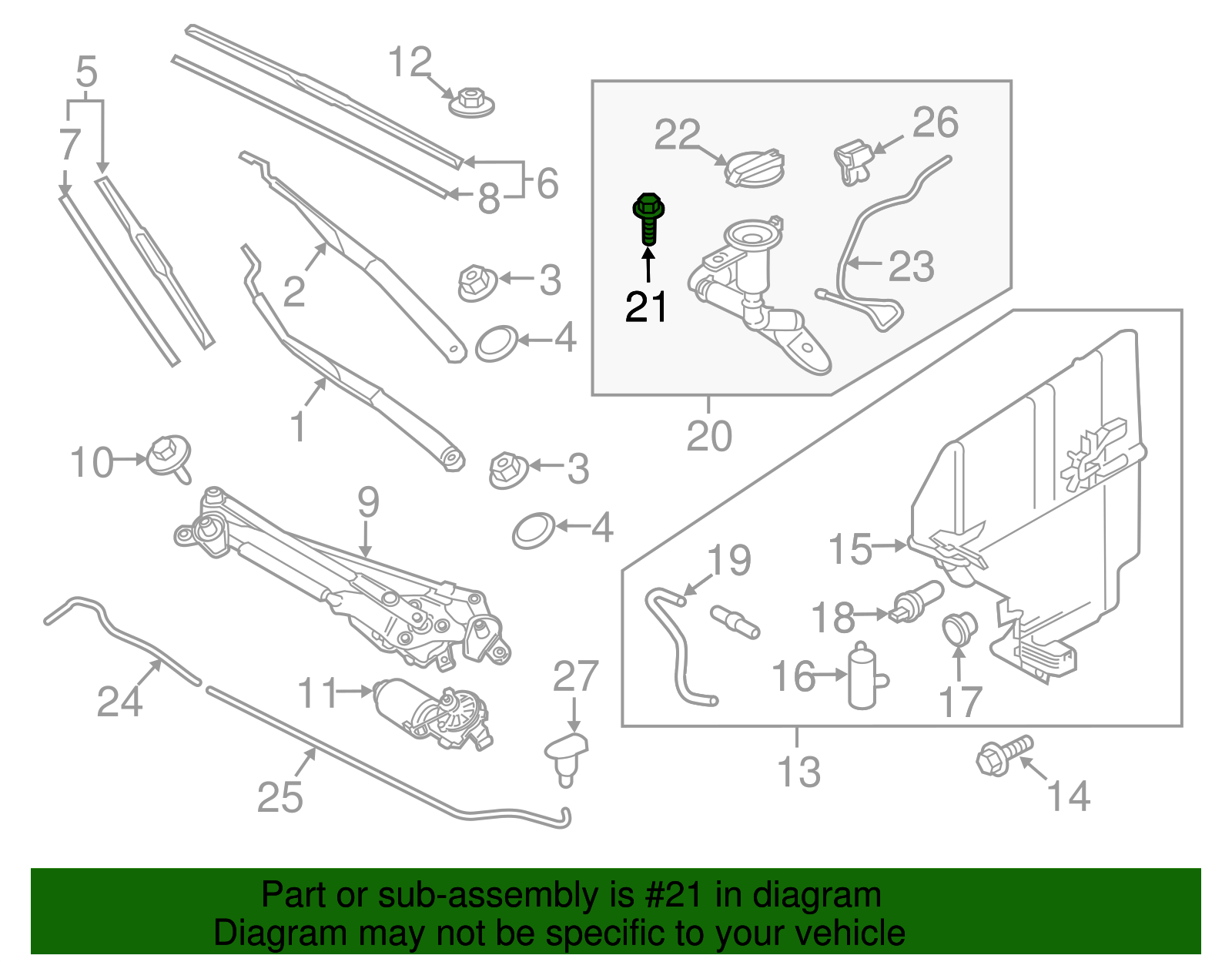 Headlamp Assembly Bolt - Kia (11407-06206B)