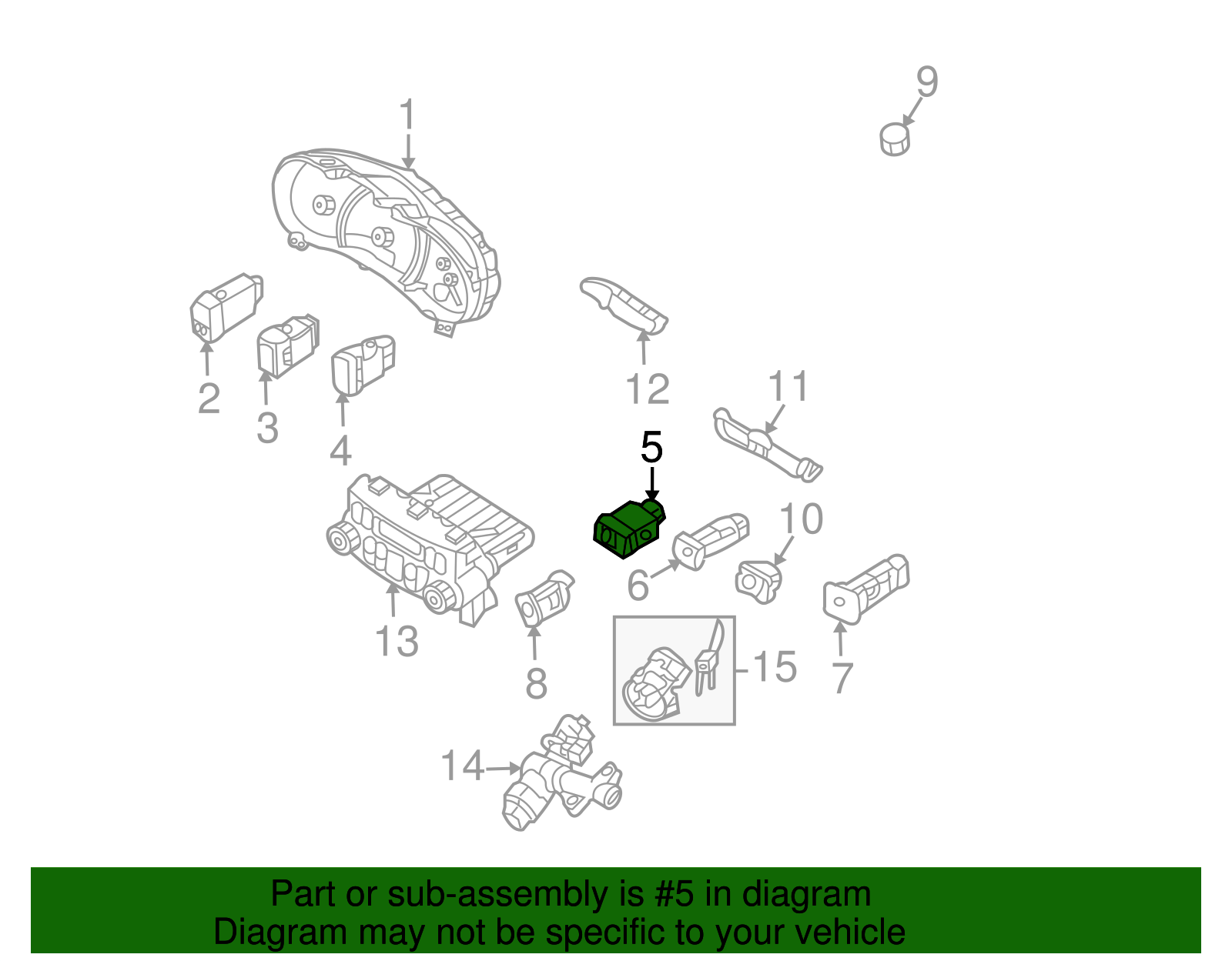 Seat Heat Switch - Kia (93760-4D020VA)