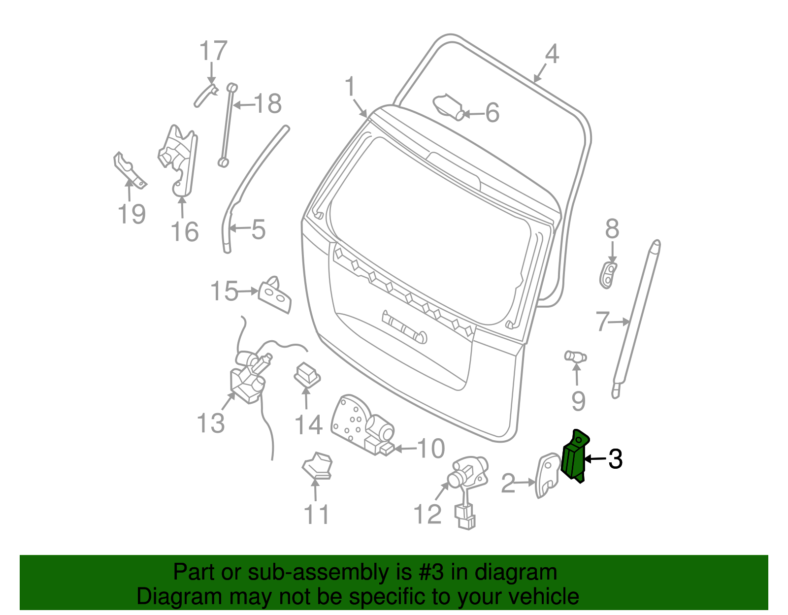 Lift Gate Bumper - Kia (81739-4D001)