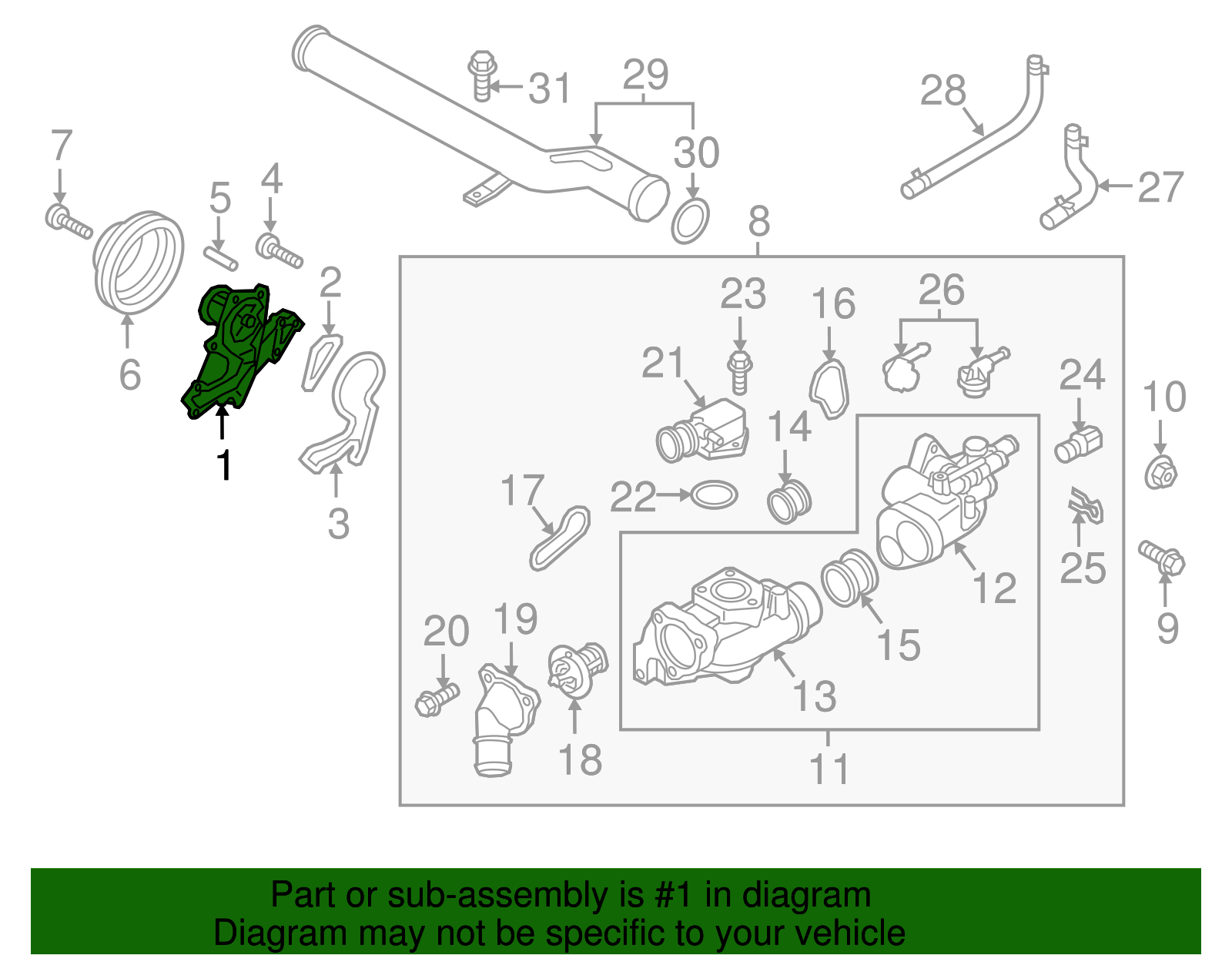 Water Pump - Kia (25100-3C131)