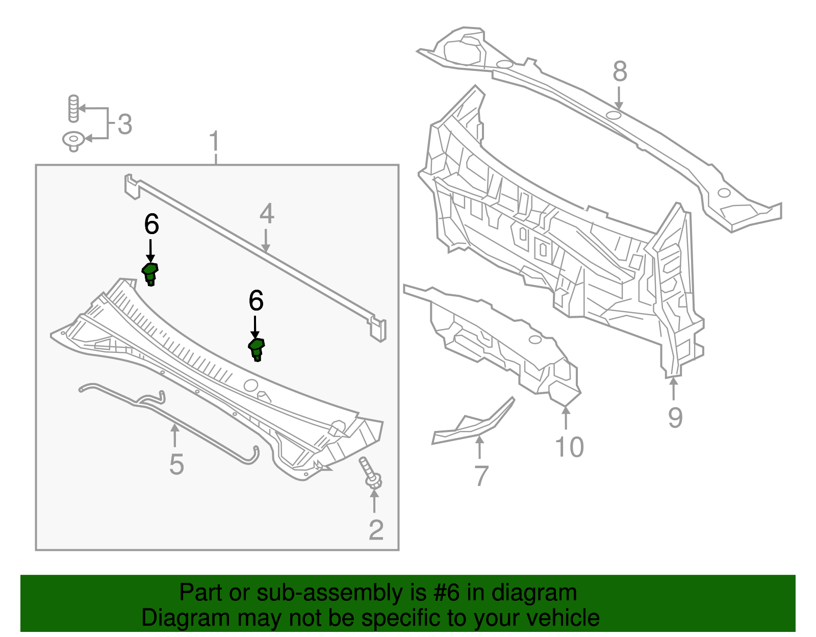 Washer Nozzle - Kia (98630-2K100)