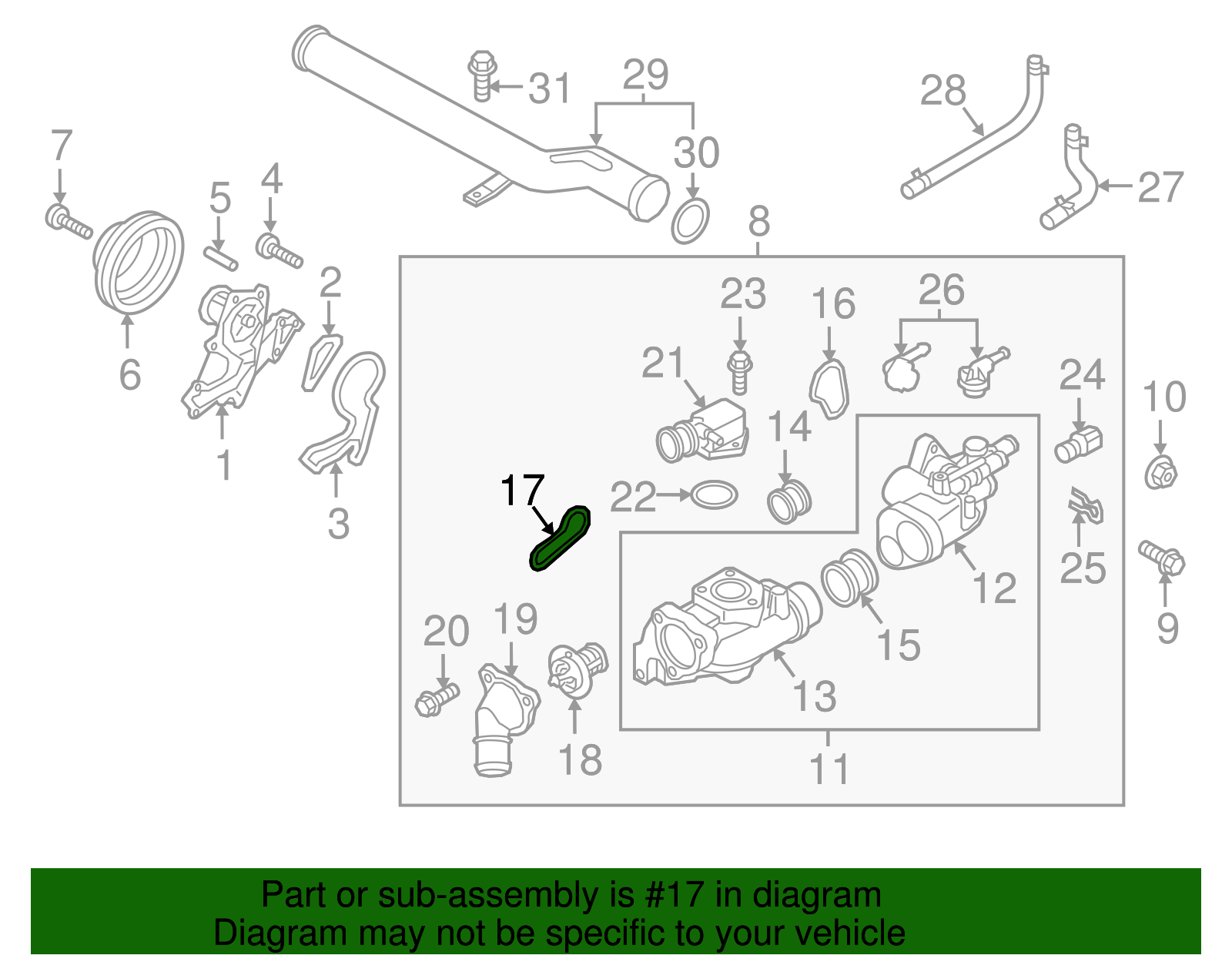 Housing Gasket - Kia (25651 3CAA0)