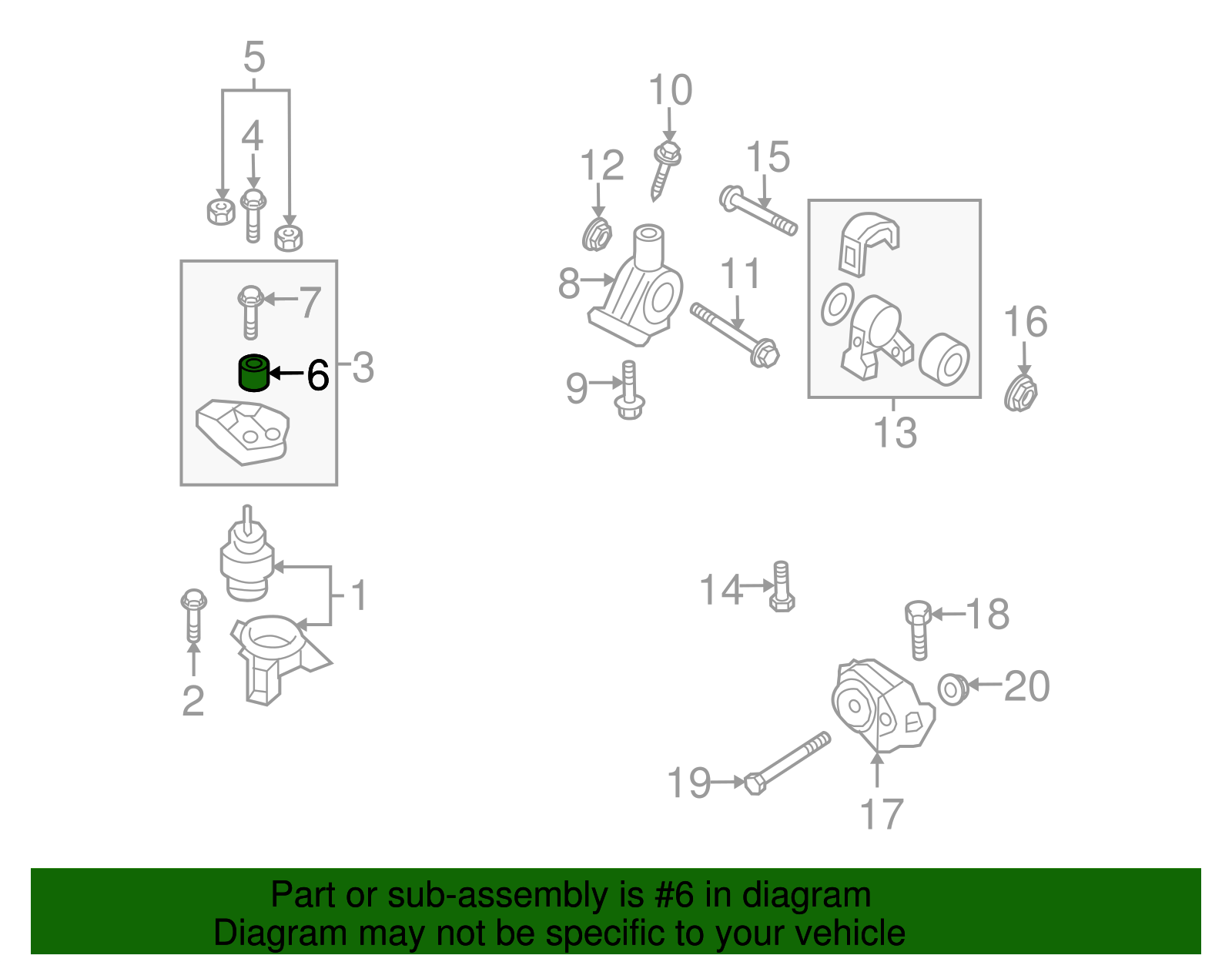 Mount Bracket Damper - Kia (21823-4D501)