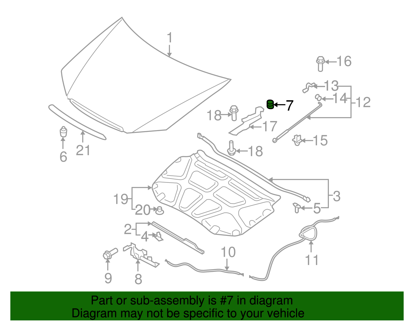Hood Bumper - Kia (81738-24210)