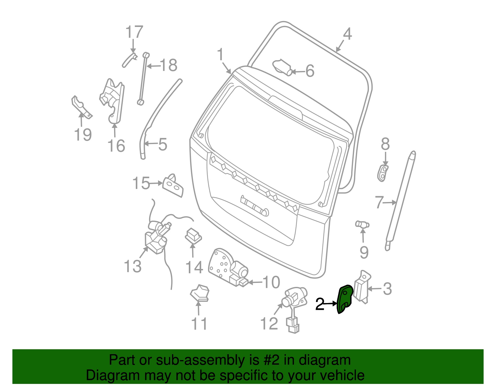 Lift Gate Bumper - Kia (81738-4D001)