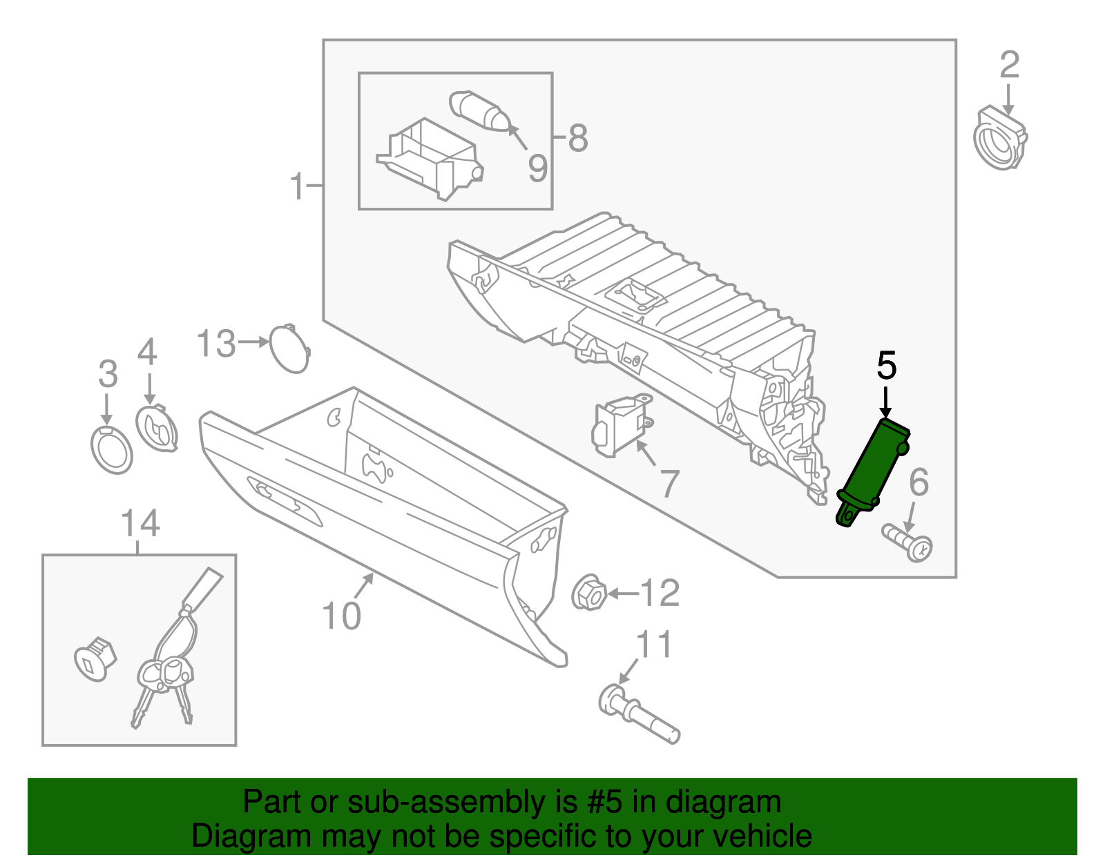Center Panel Damper - Kia (84548-G8000)