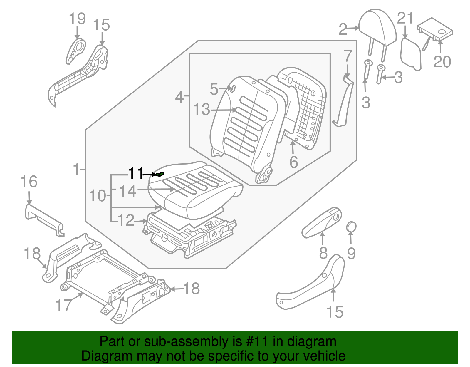 Cushion Cover - Kia (88260-4D012KS2)