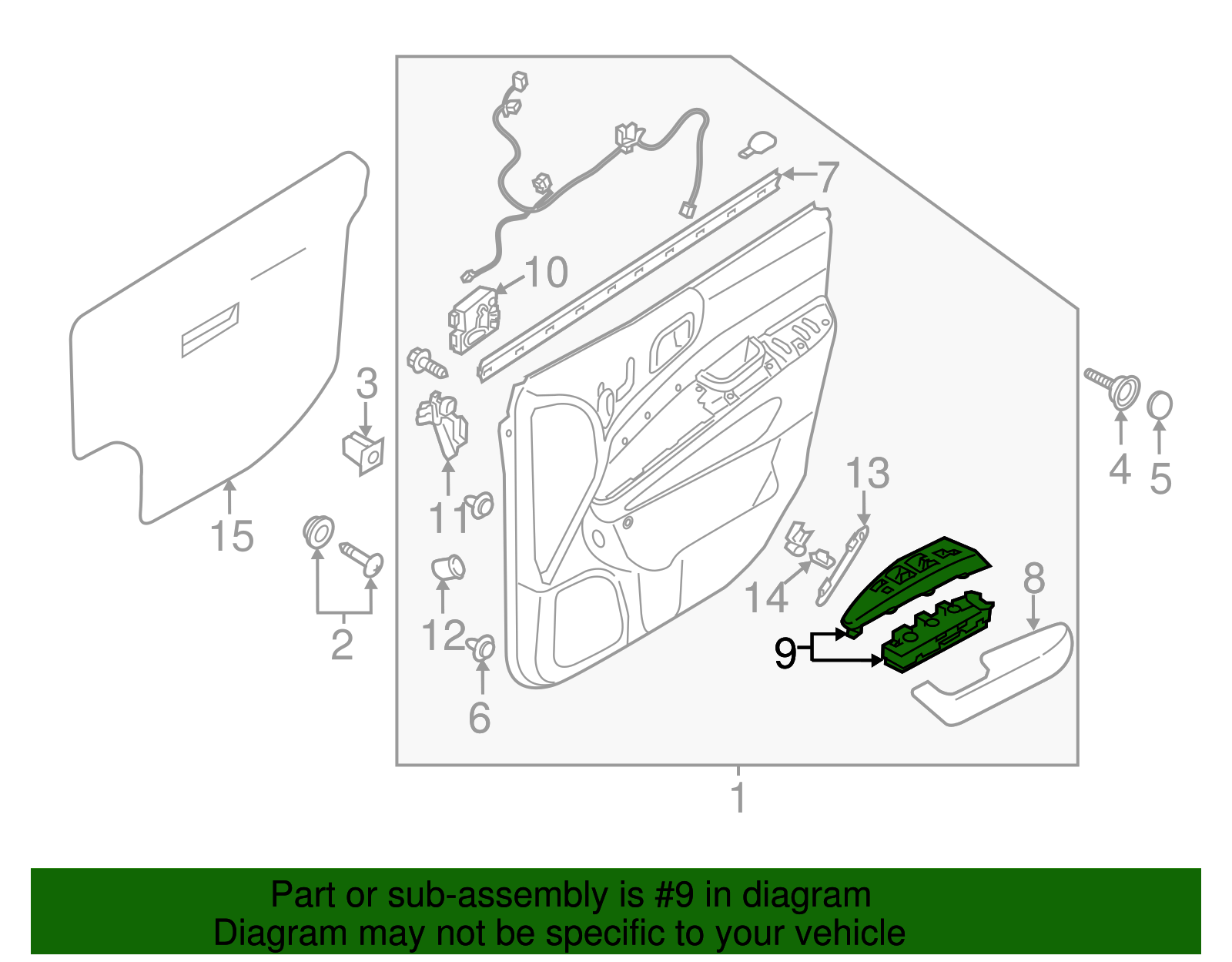 Window Switch - Kia (93575-4D121XBW)