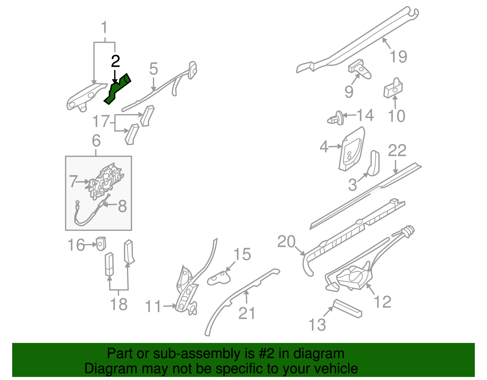 Handle, Outside Bracket - Kia (83665-4D001)