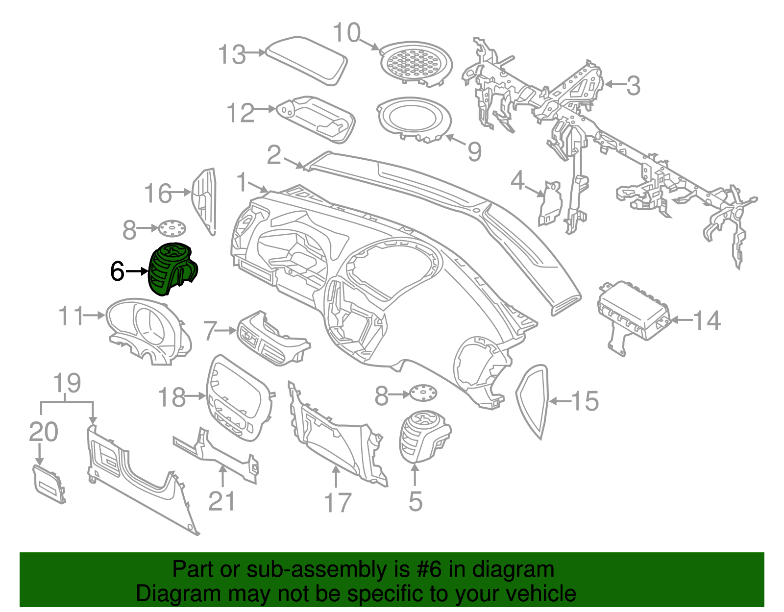 Vent Duct - Kia (97480-B2AA0GA3)