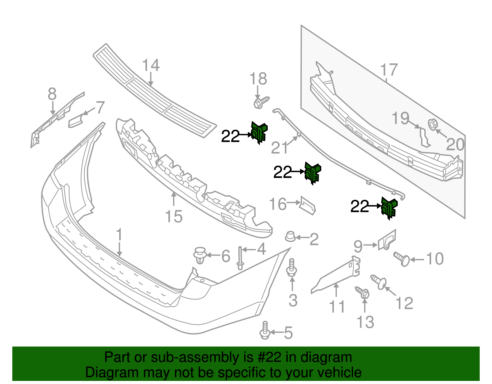 Reverse Sensor - Kia (95700-4D5207P)