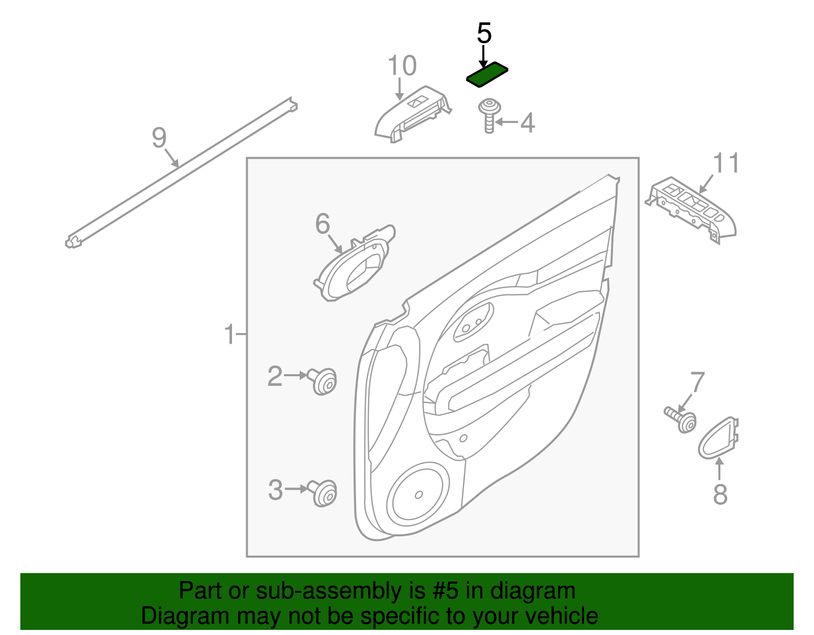 Door Trim Panel Cap - Kia (82714 B2000EQ)