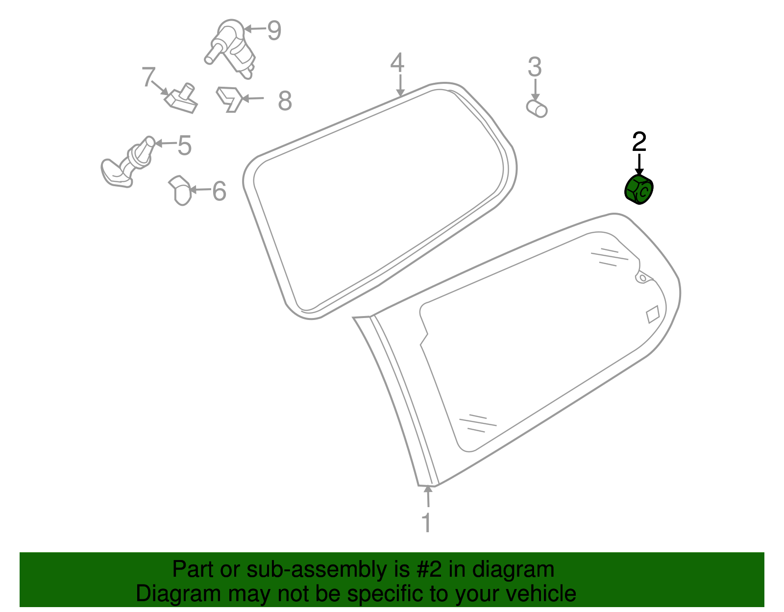 Side Glass Nut - Kia (87879-4D000)
