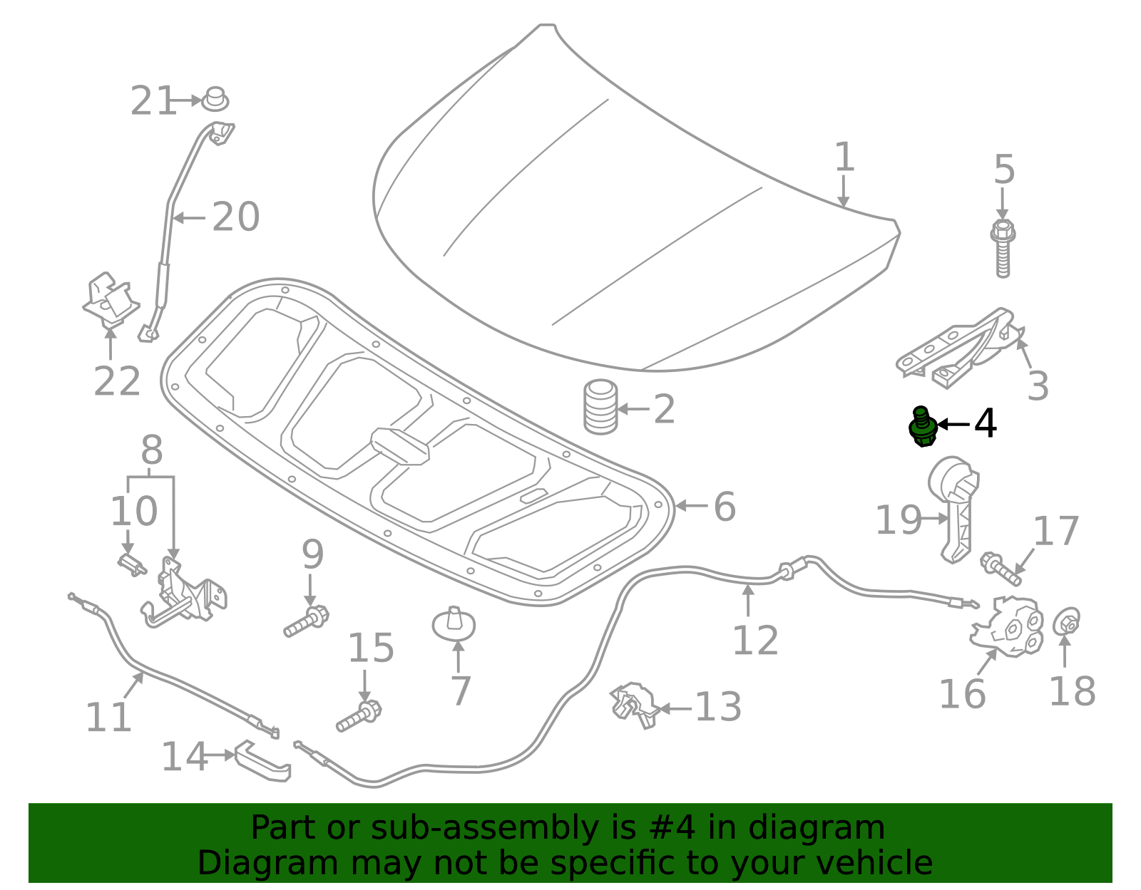 Hinge Mount Bolt - Kia (79152 22000)