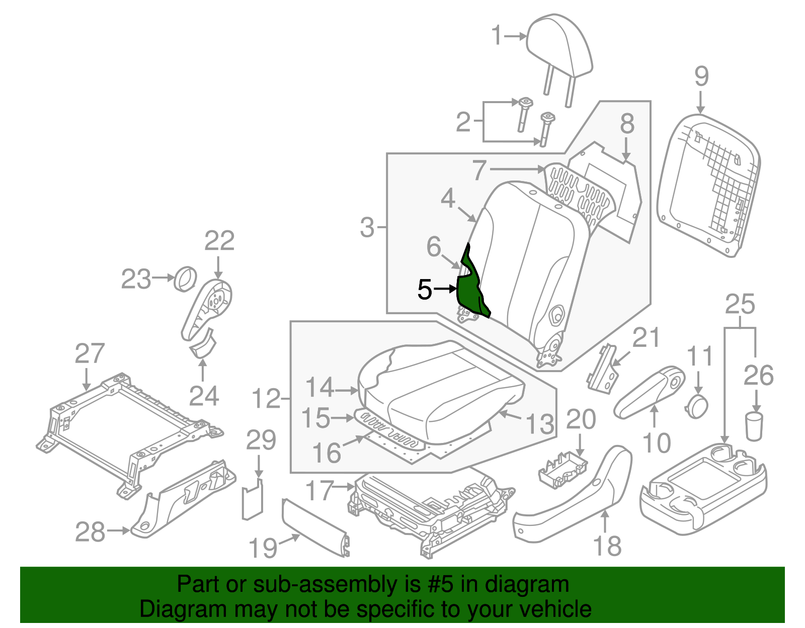 Seat Back Pad - Kia (88451-4D021)