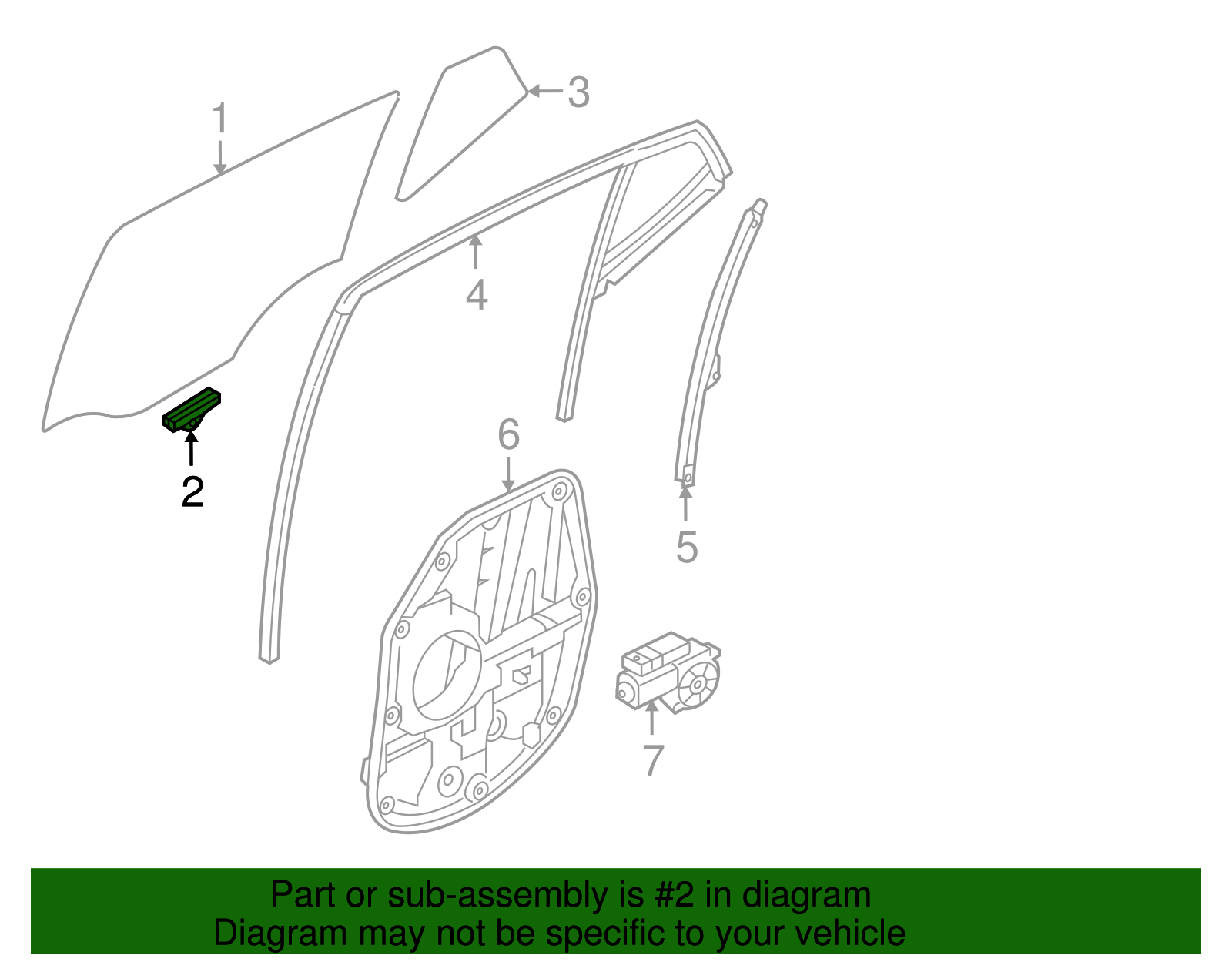 Door Glass Attaching Clips - Kia (83412-2B000)