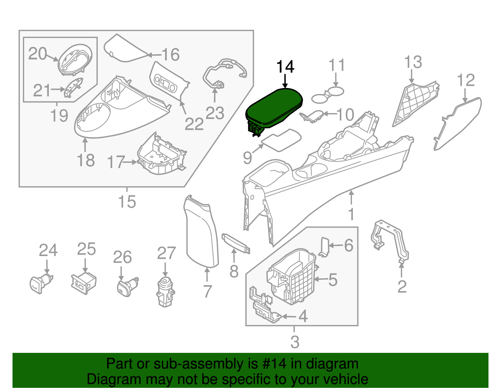 Armrest - Kia (84660-B2000EQ)