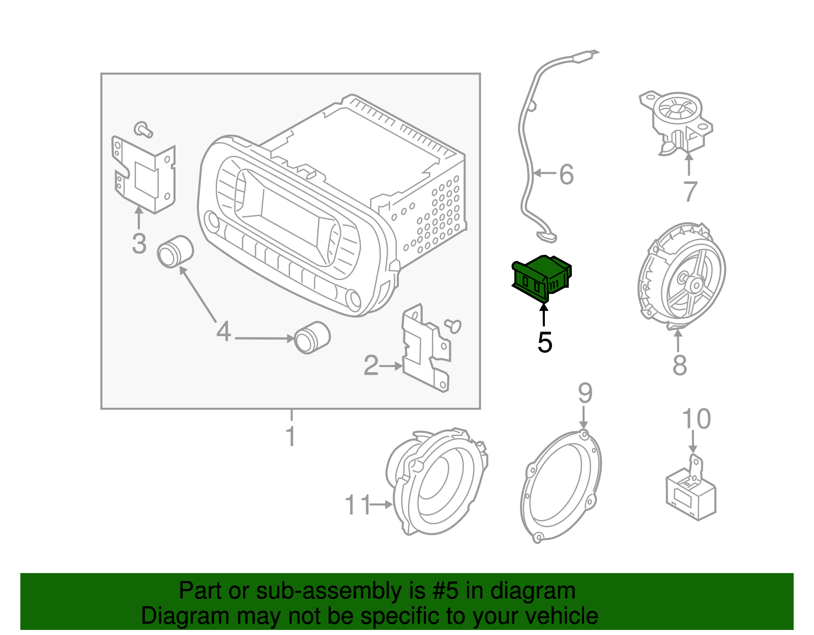 Auxiliary Jack - Kia (96120-B2010)