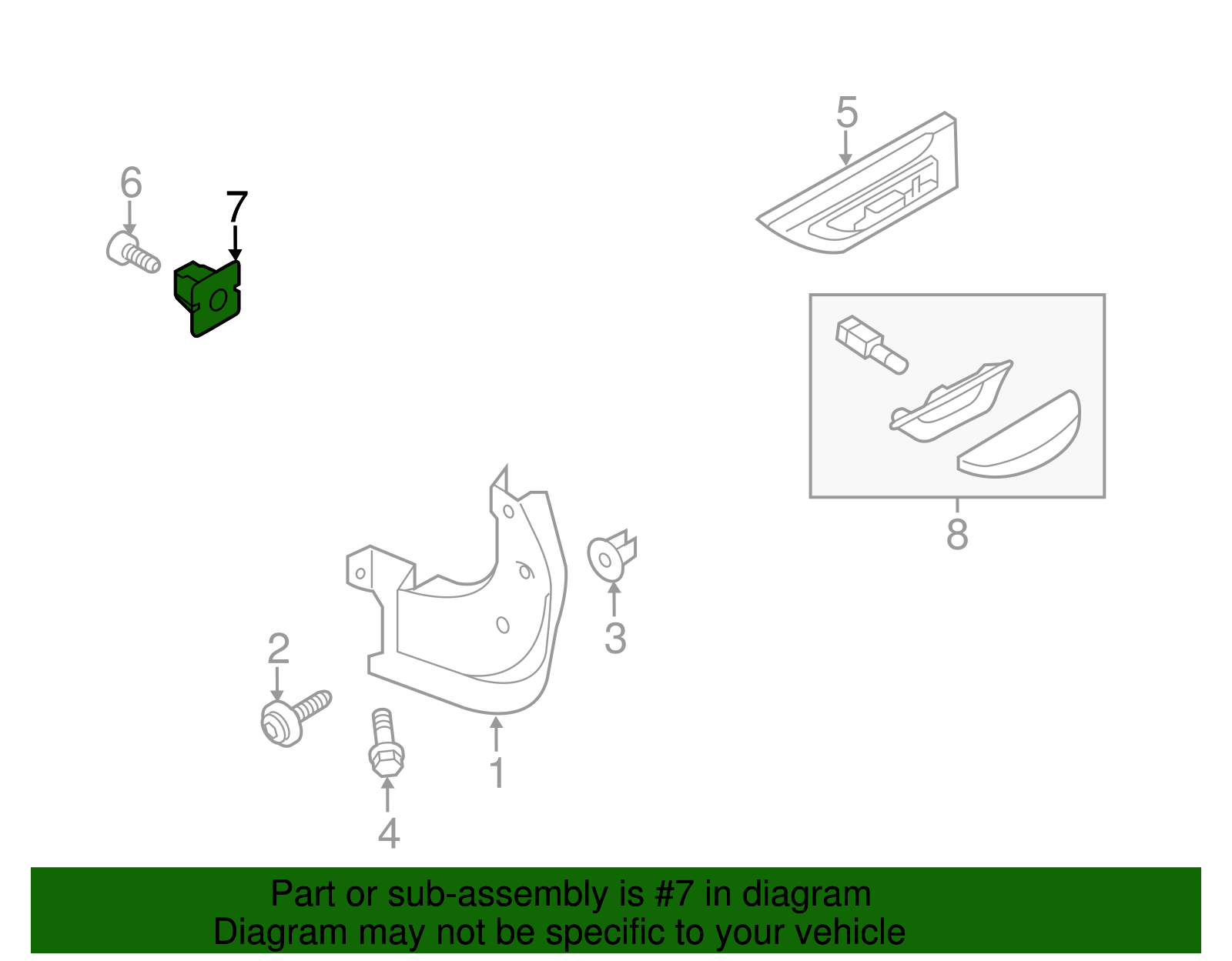 Front Rocker Molding Clip - Kia (87714-FD200)
