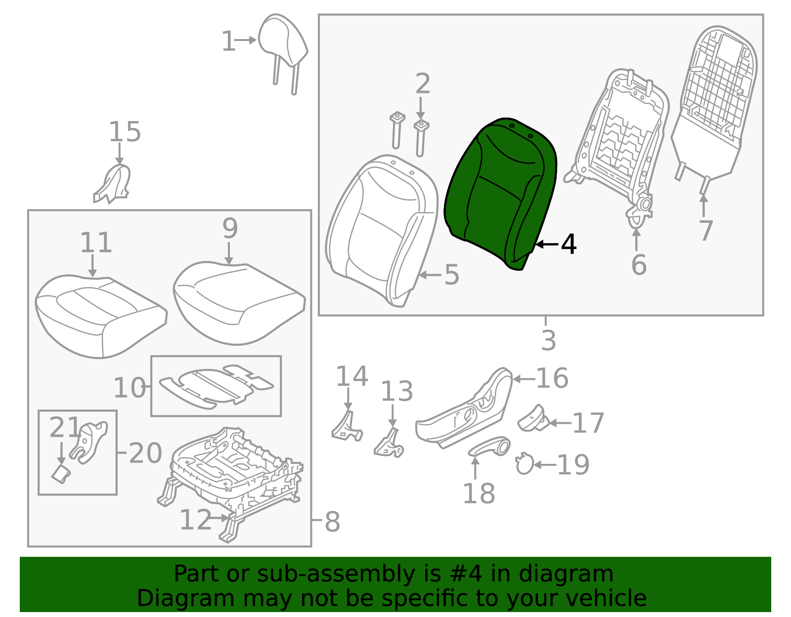 Seat Back Pad - Kia (88350-B2030)