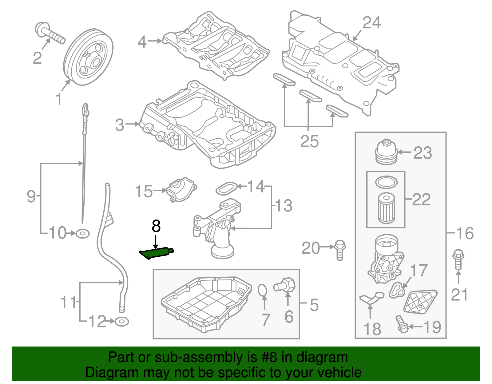 Oil Pan Sealer - Kia (21451-33T00)