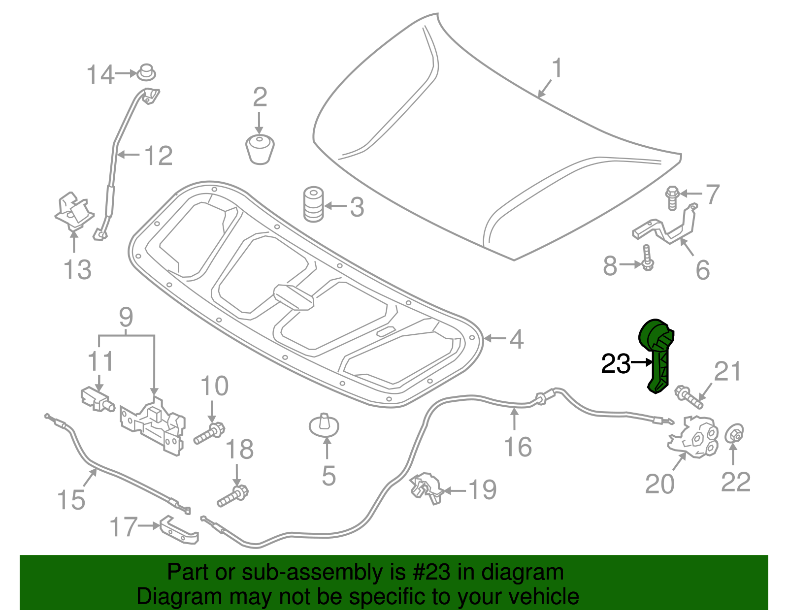 Handle - Kia (81181 2B000WK)