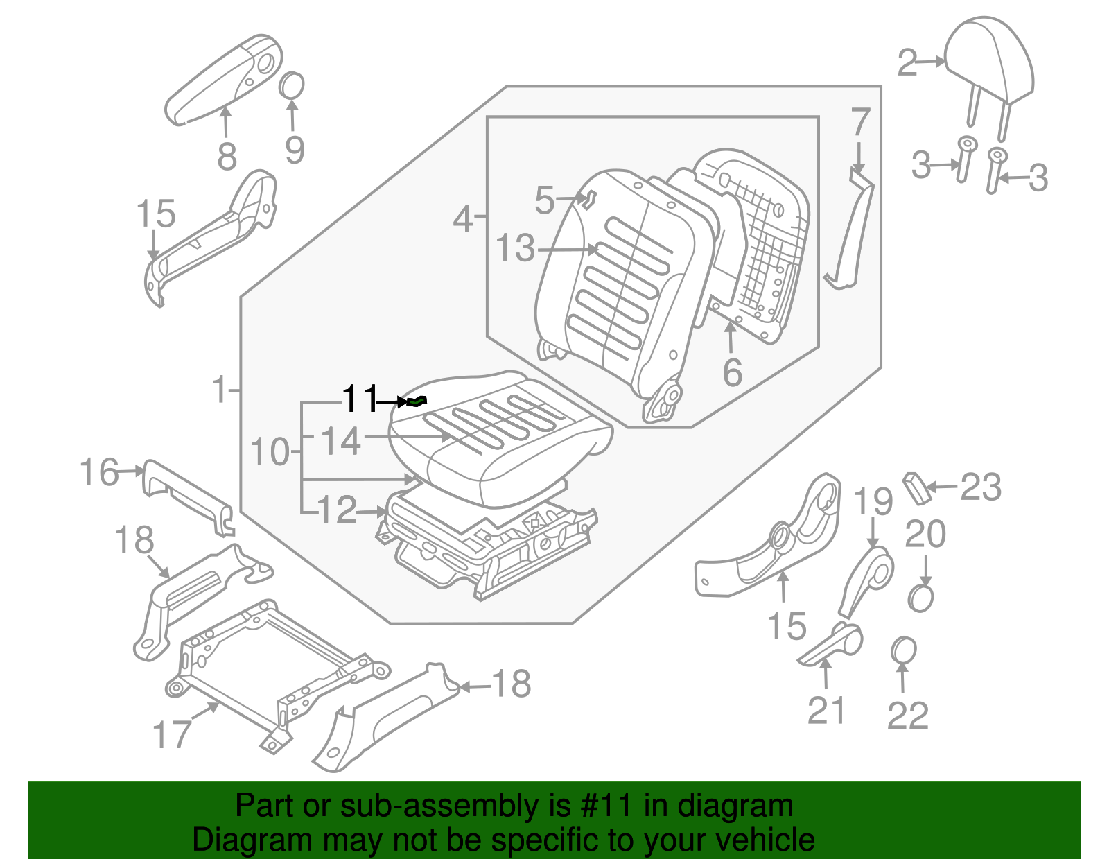 Cushion Cover - Kia (88260-4D012CS2)
