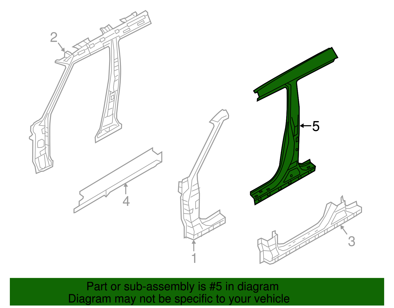 Outer Center Pillar - Kia (71401-B2B50)