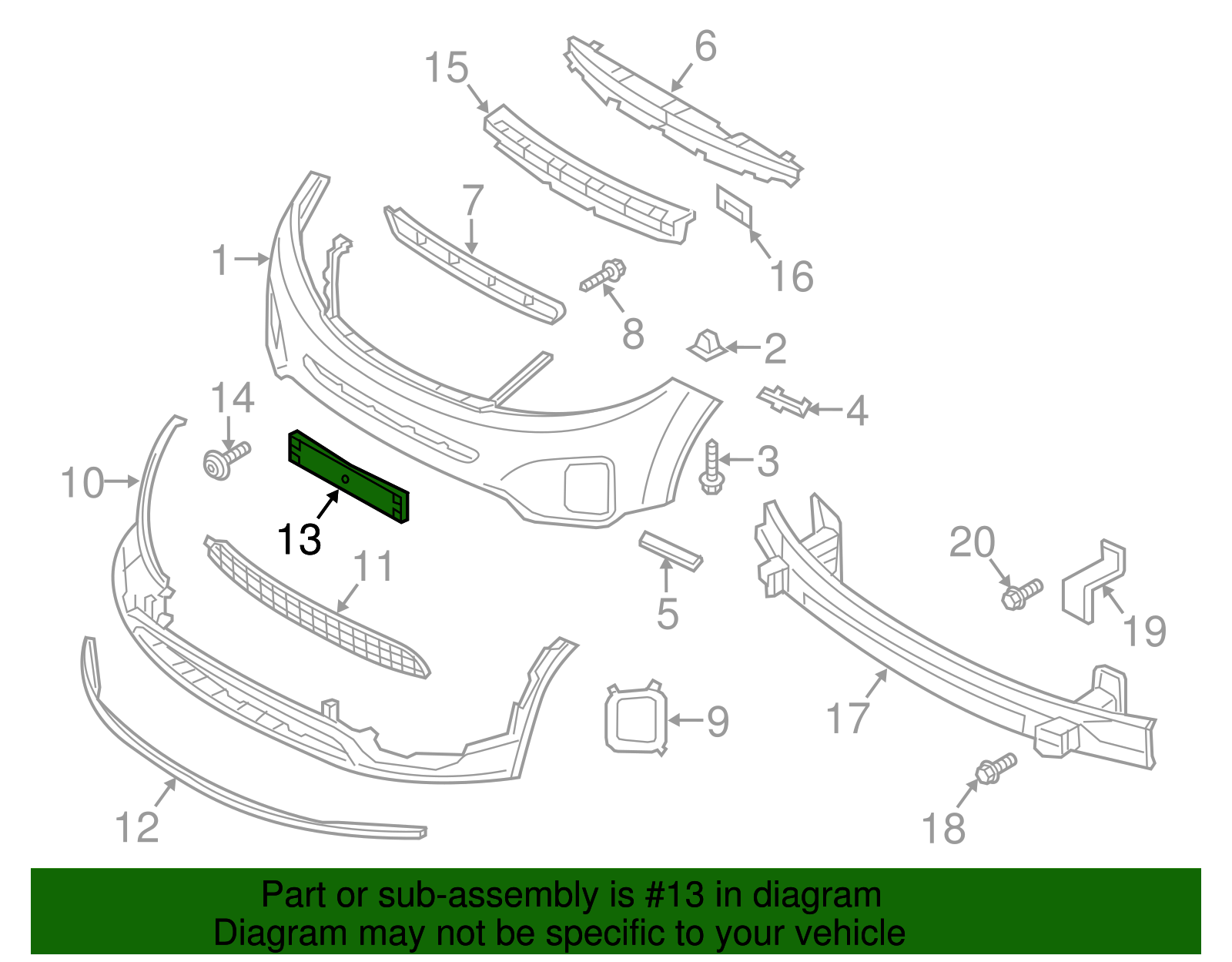 License Molding - Kia (86518-1U500)