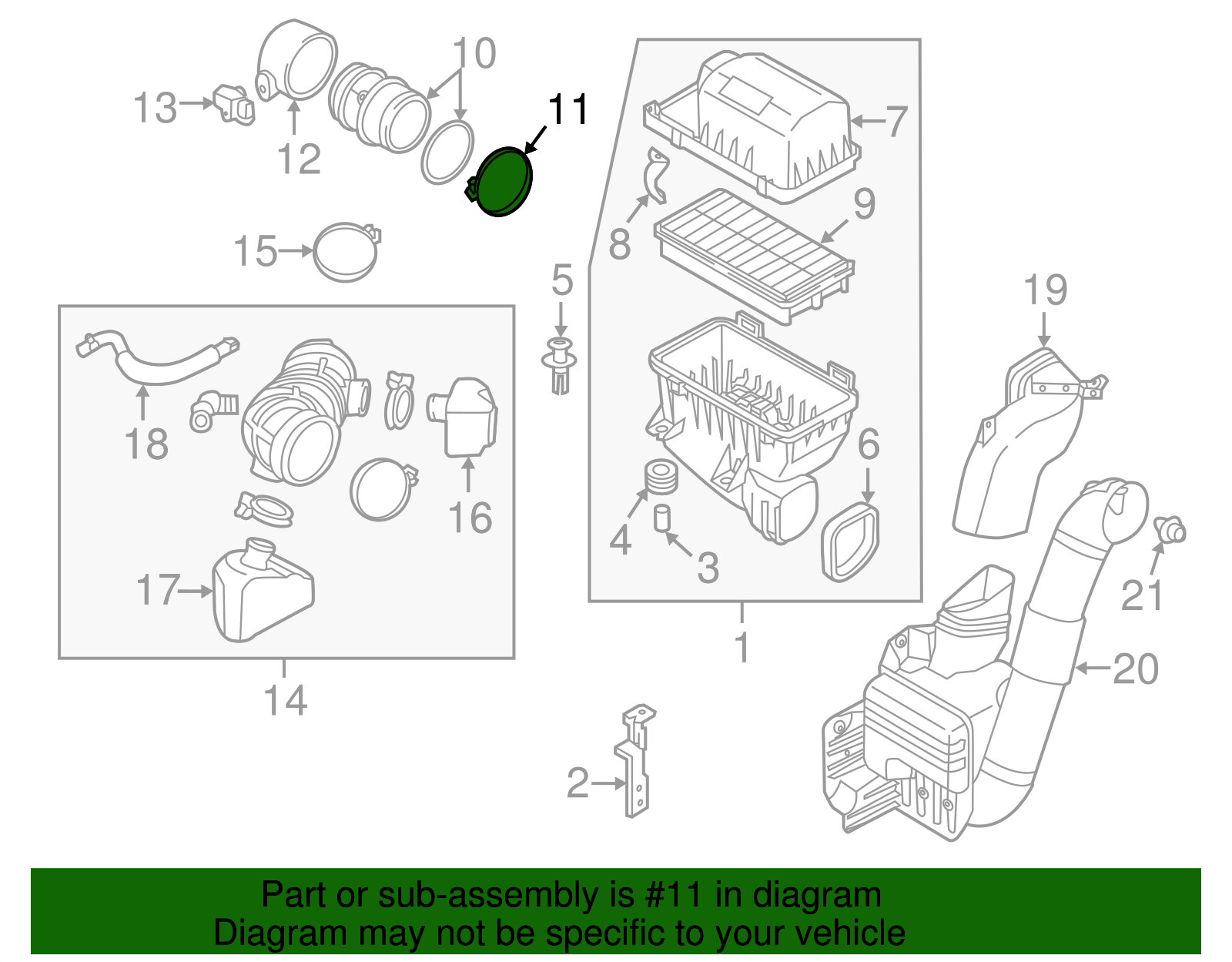 Air Mass Sensor Clamp - Kia (14711-98006)