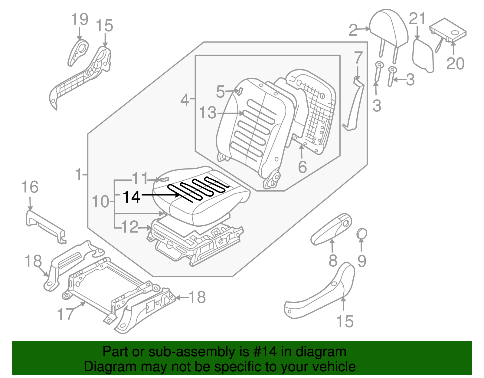 Seat Cushion Heater - Kia (88199-4D011)