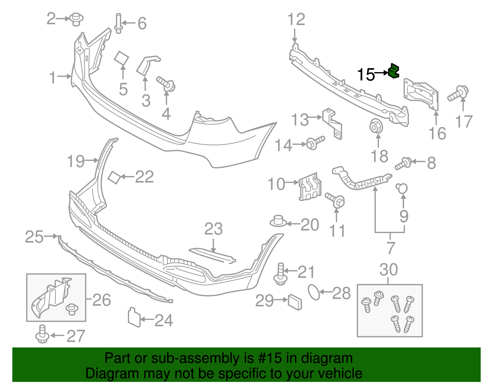 Impact Bar Lower Bracket - Kia (86635-C6000)