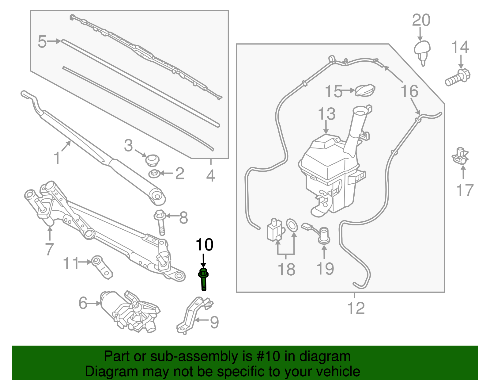 Body B-Pillar Trim Panel Bolt - Kia (11251-06166B)