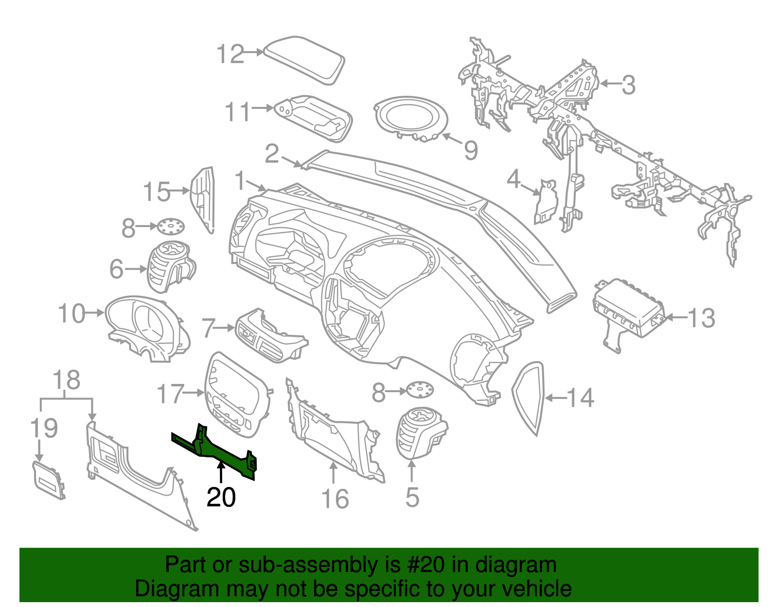 Fuse Box Cover Bracket - Kia (84755-B2000)