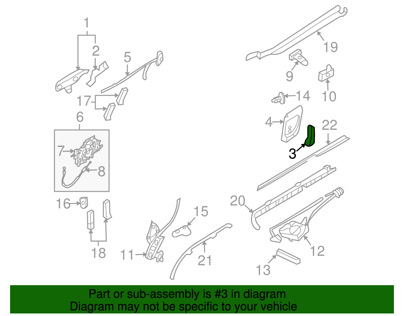 Handle, Inside - Kia (83610-4D110BQ)