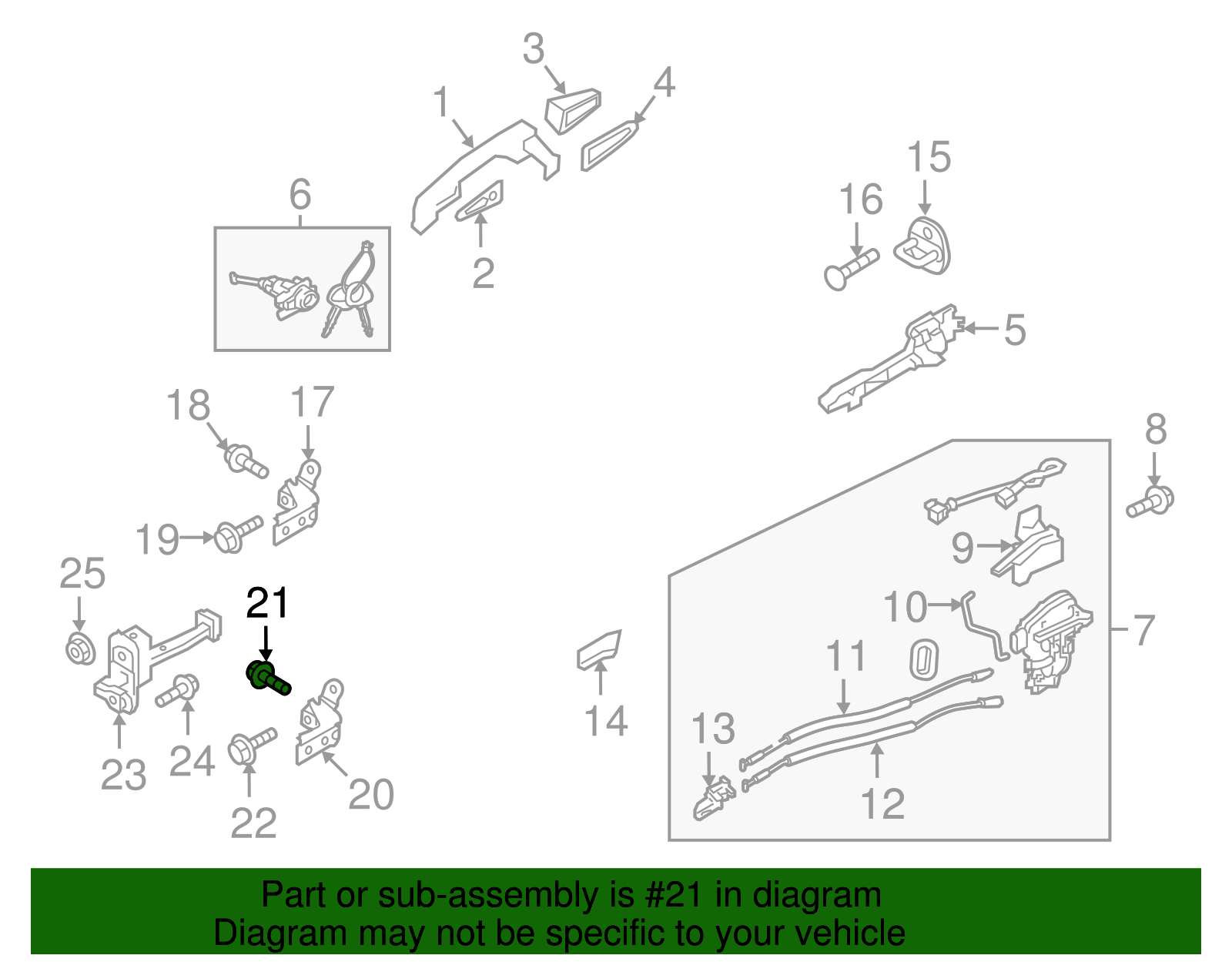 Hinge Assembly Bolt - Kia (79359-21000)