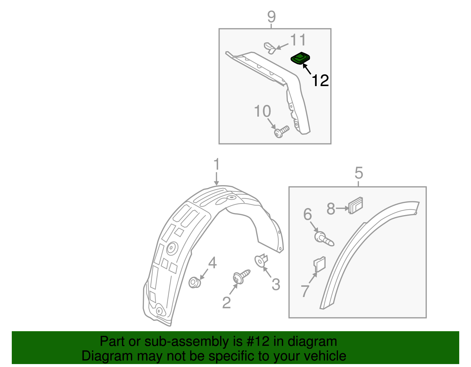 Rocker Molding Clip - Kia (87756-1F000)