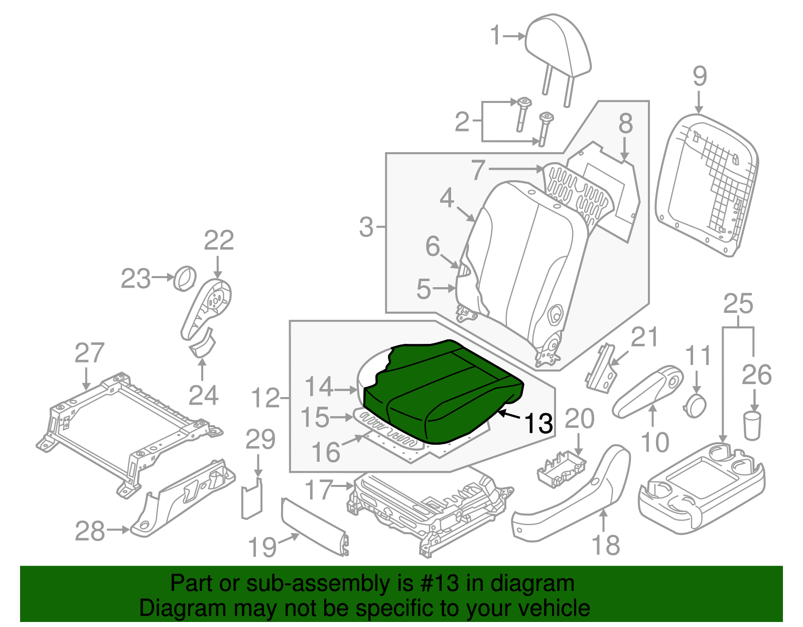 Cushion Cover - Kia (88260-4D092AGX)