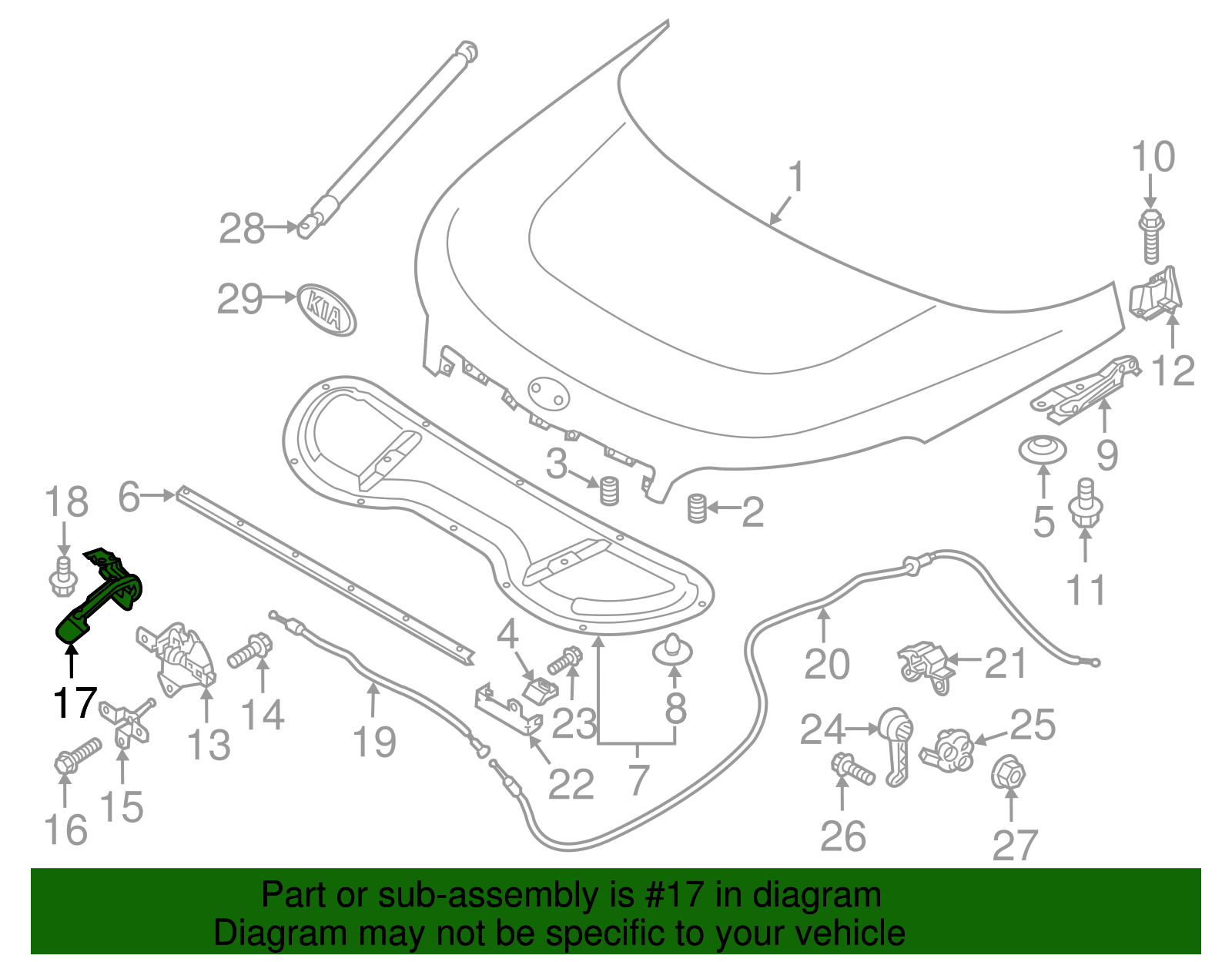 Release Lever - Kia (81140 B2000)
