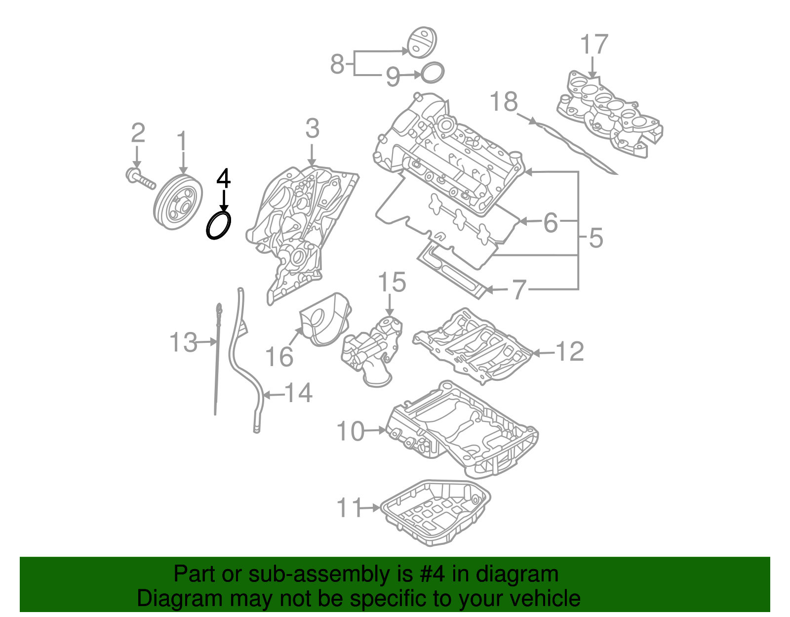 Rear Main Seal - Kia (21443 2A200)