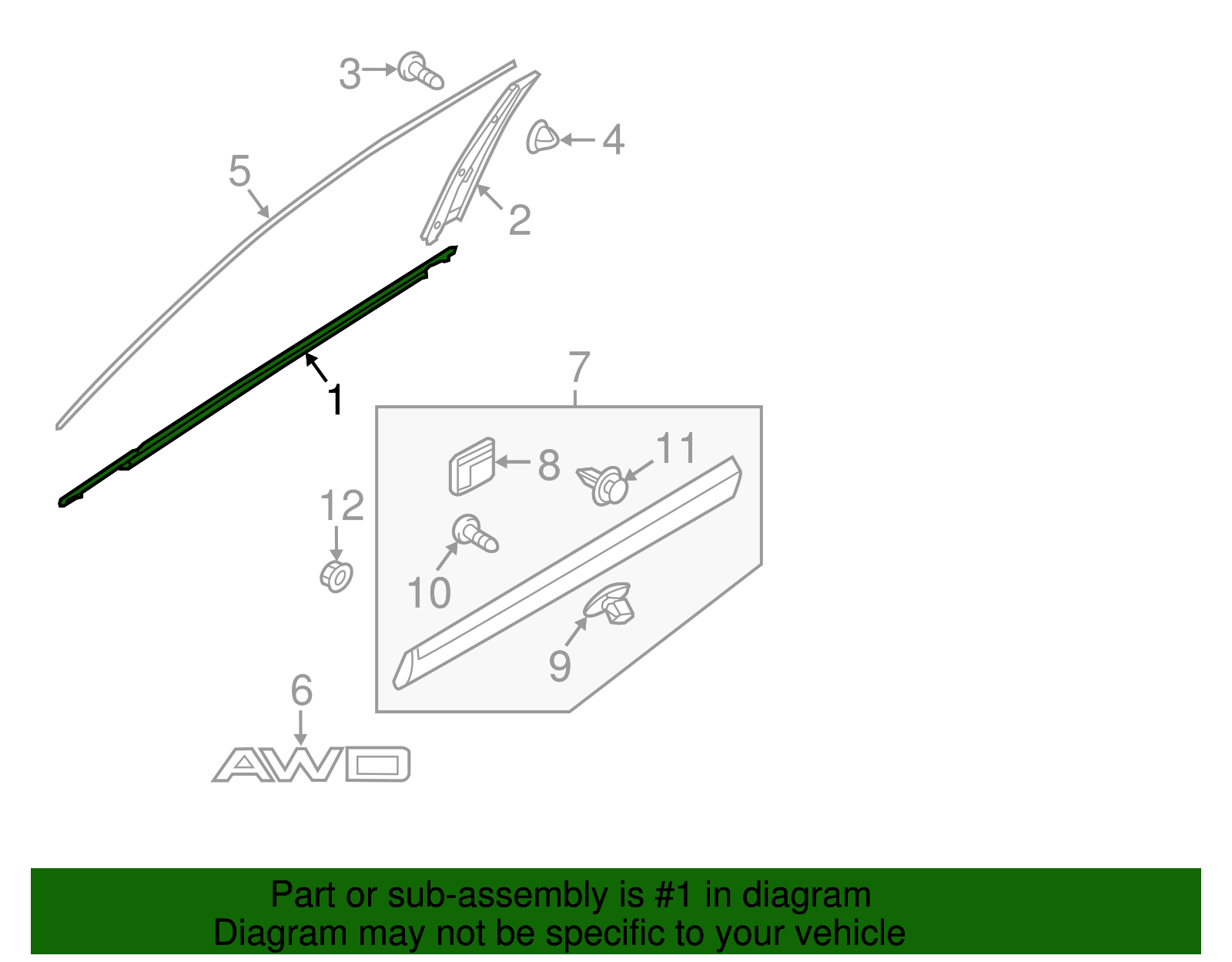 Belt Molding - Kia (82220-C5000)