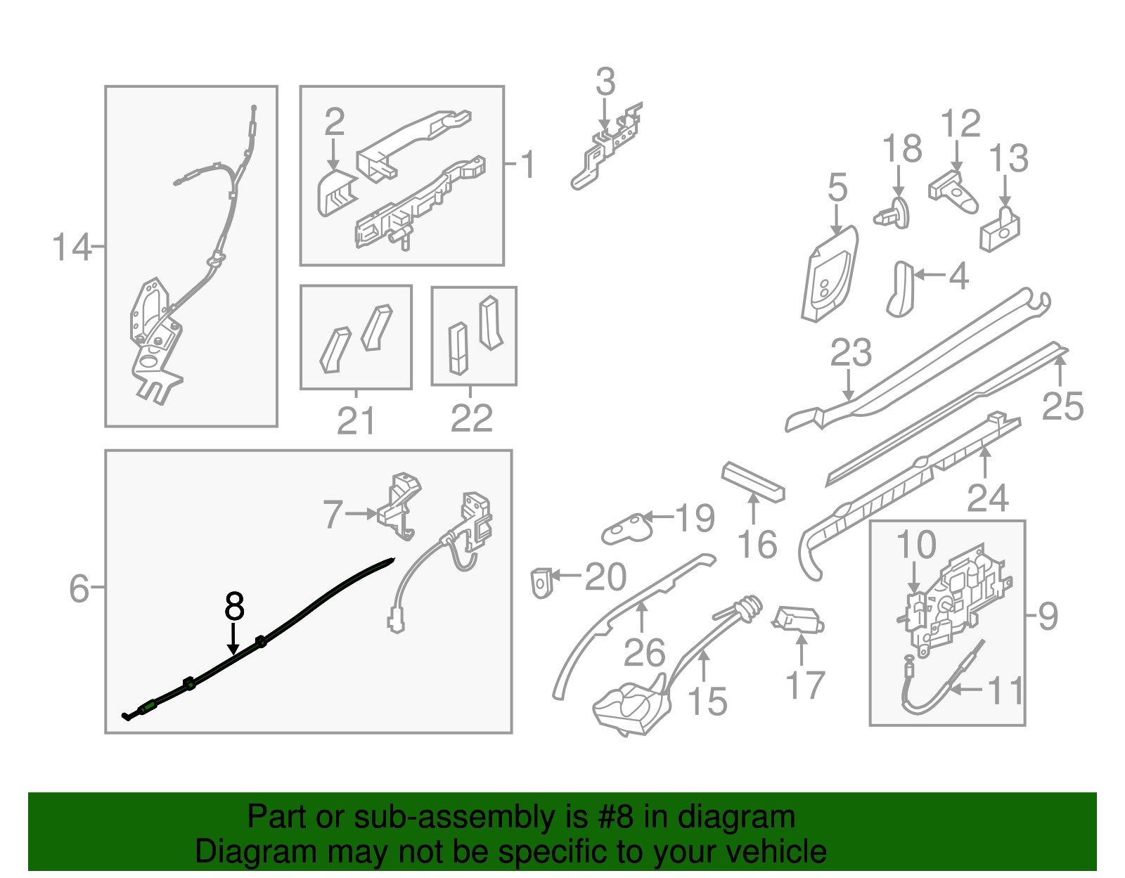 Release Cable - Kia (81471-4D000)
