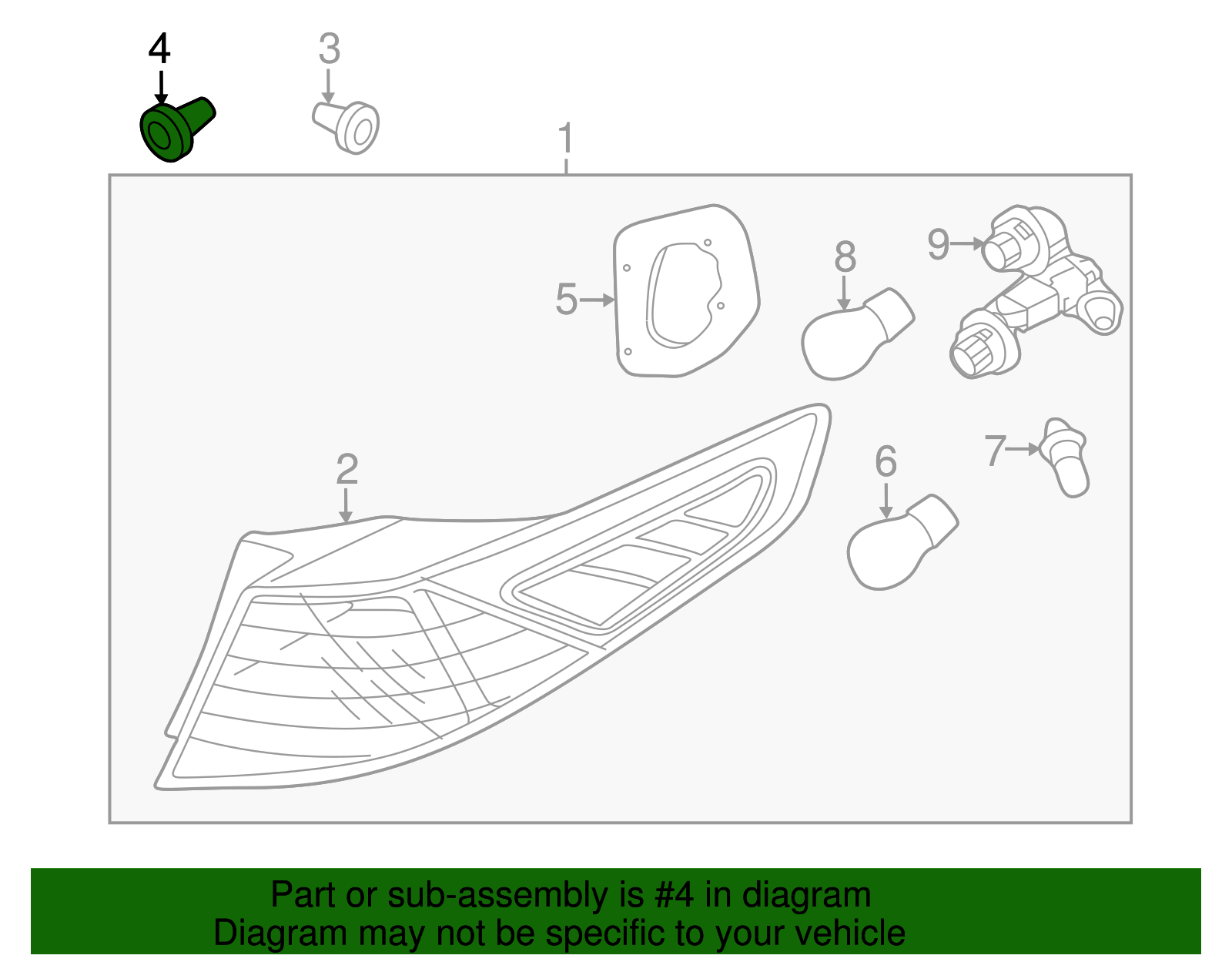 Lens & Housing Grommet - Kia (92435-3B000)