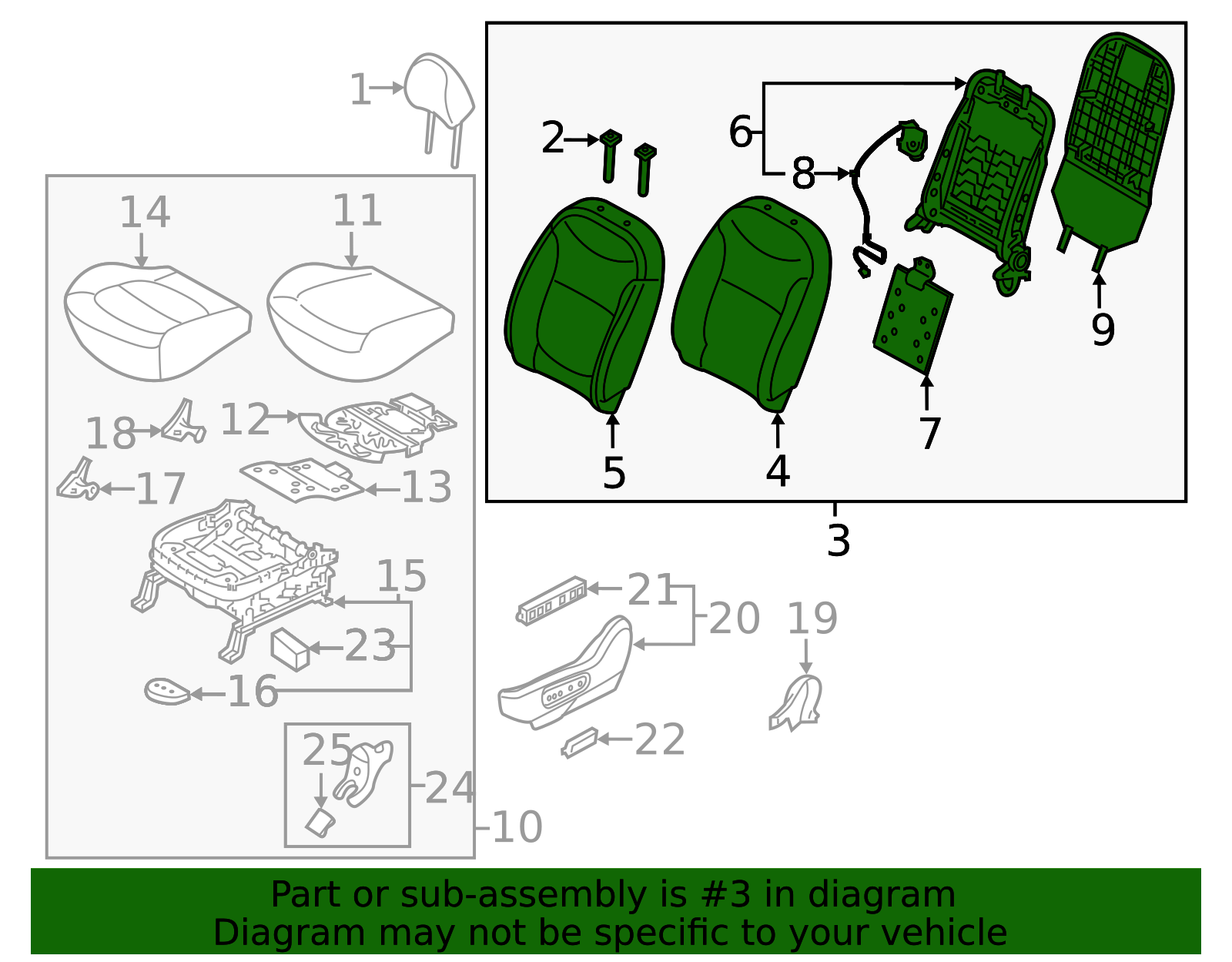 Seat Back Assembly - Kia (88300-B2141KHU)
