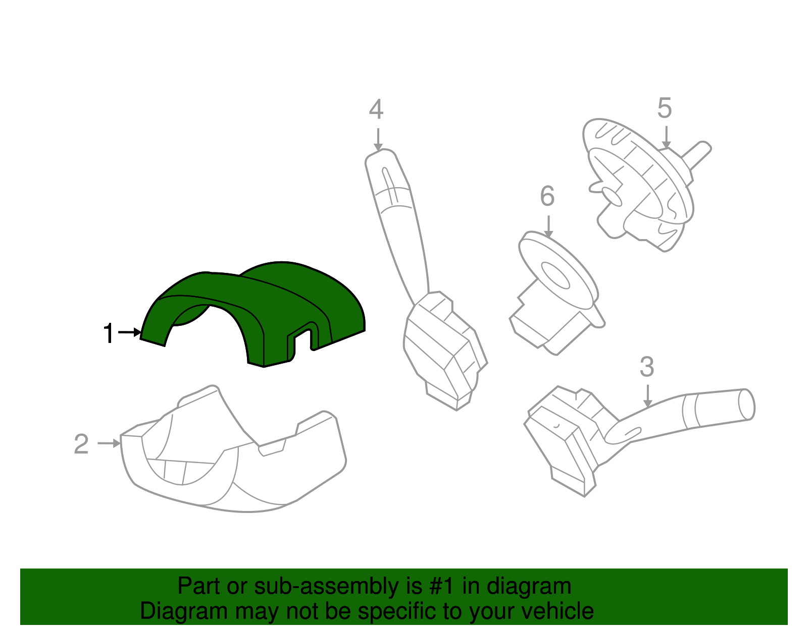 Upper Column Cover - Kia (84850-4D000BQ)
