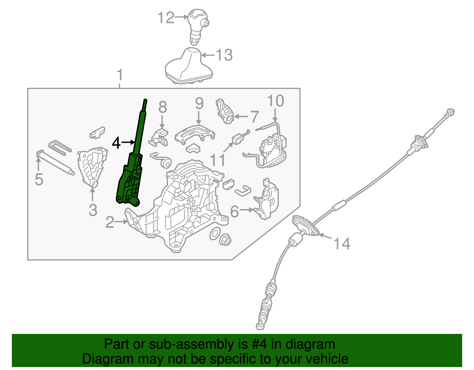 Shift Lever - Kia (46721-B2900)