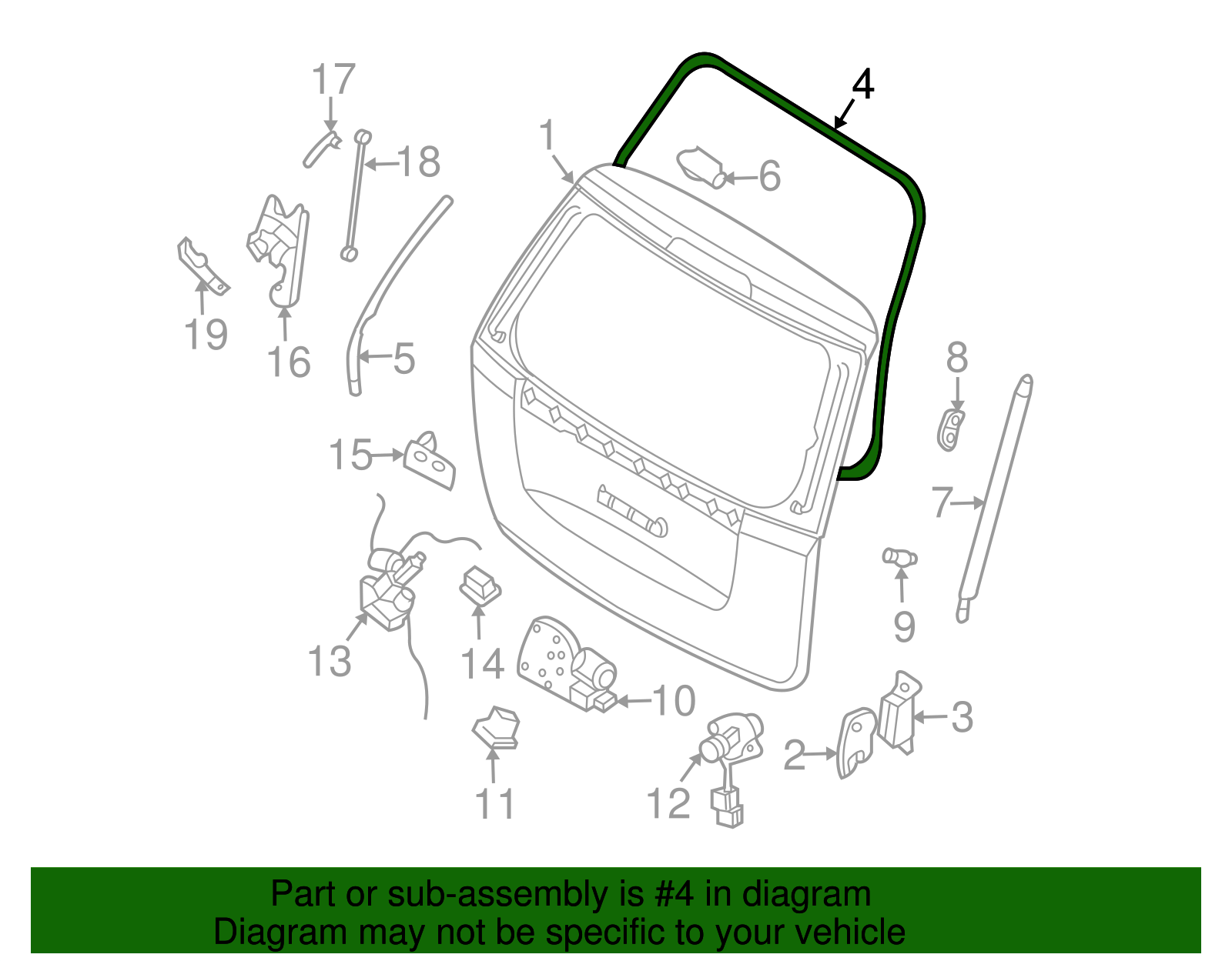 Surround Weather-Strip - Kia (87321-4D000)