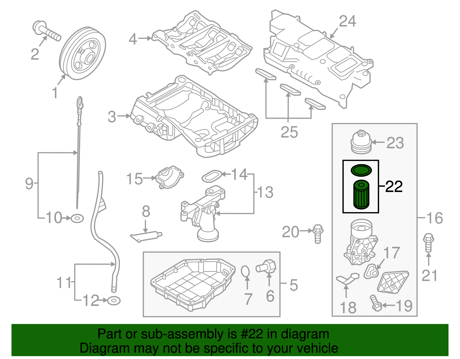Oil Filter - Kia (26320-3CAA0)