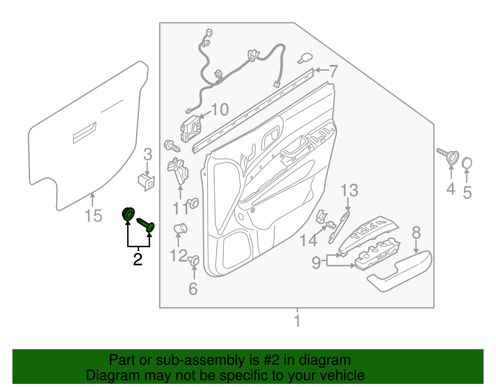 Door Trim Panel Retainer - Kia (82313-2D000HG)