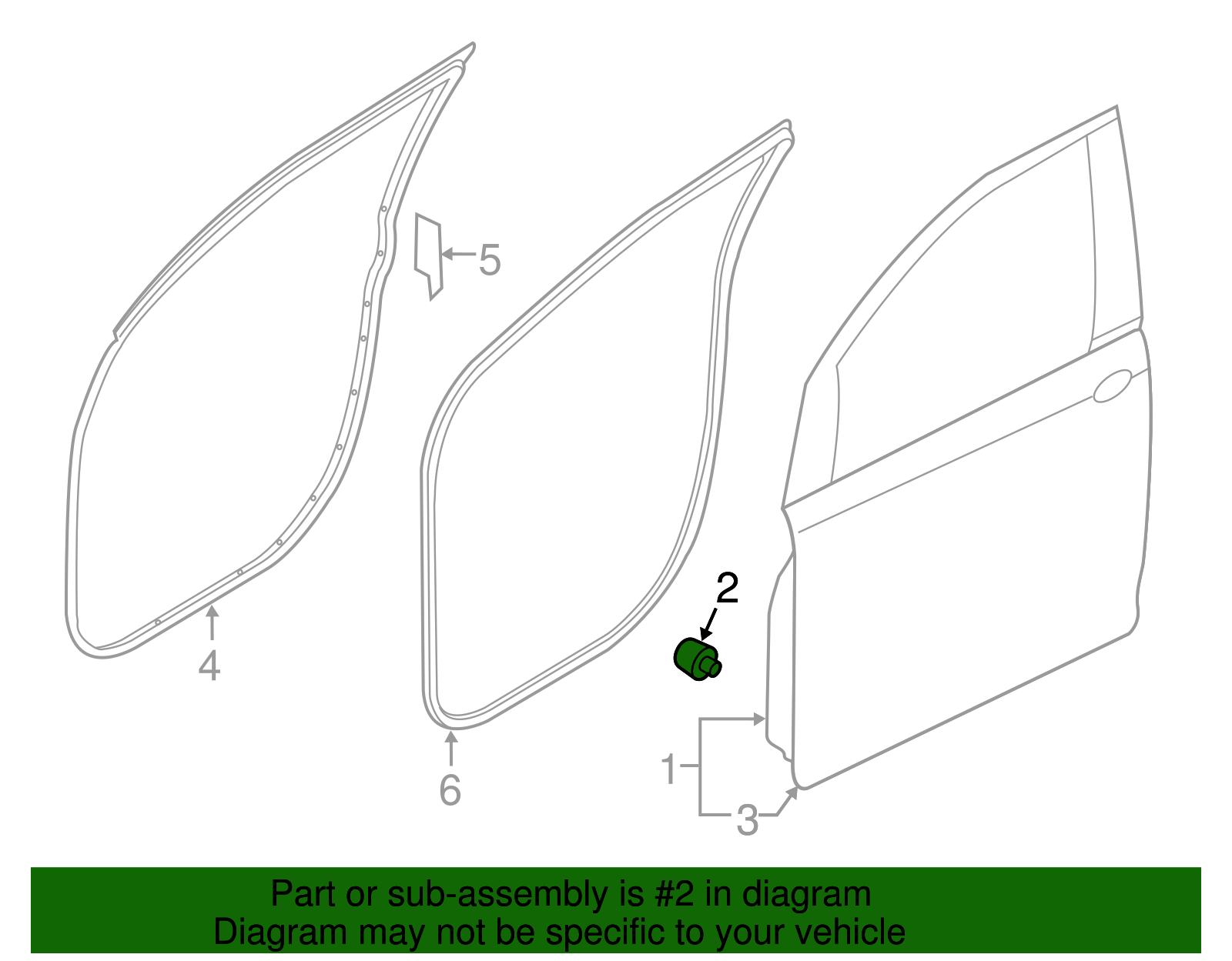 Door Shell Bumper - Kia (82191-28010)
